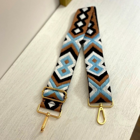 BRAND NEW! Grey Camden Bag w/Aqua Brown Crossbody Strap💙🤎 - Picture 2 of 16